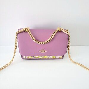 Coach CBM62 Mini Klare Crossbody Blocked Floral Handbag Lilac Multi